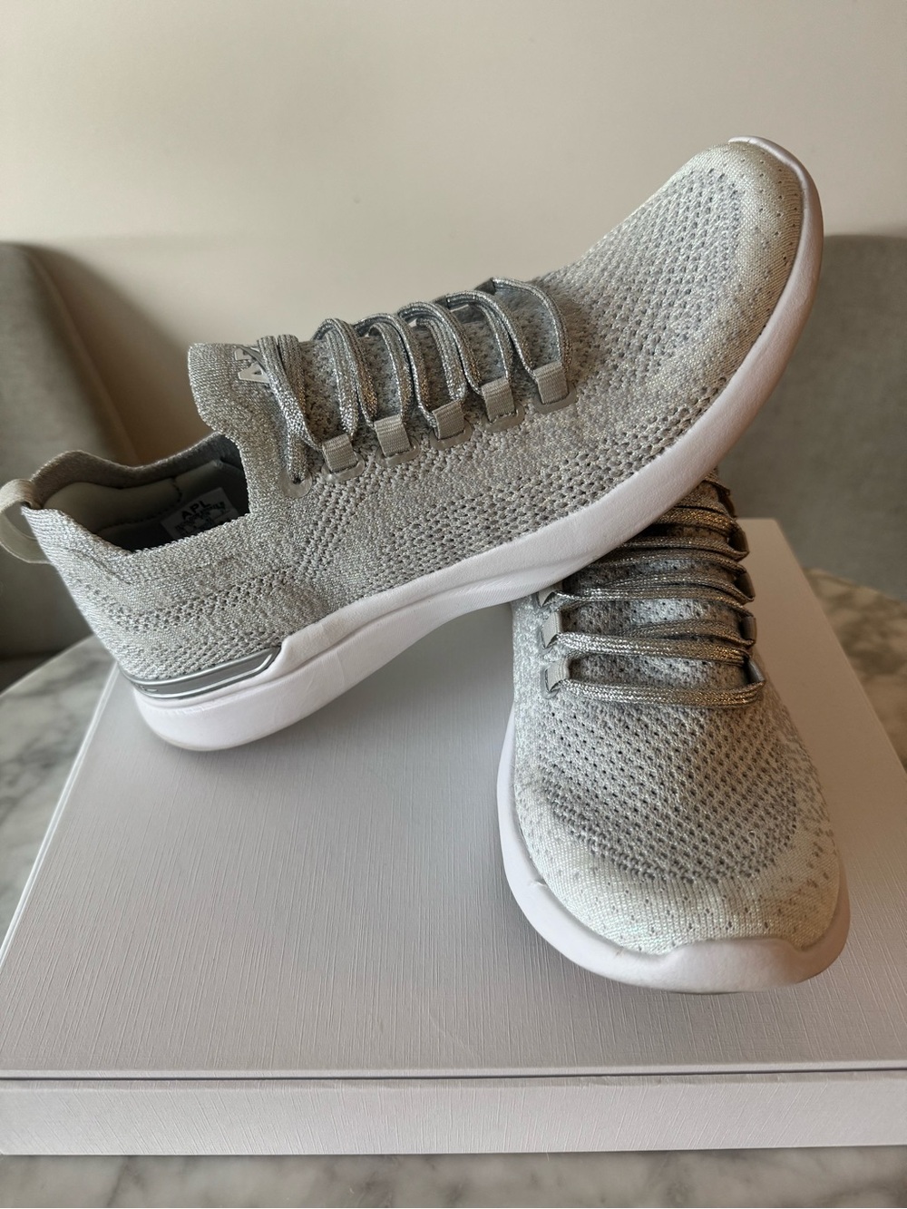 APL TechLoom Knit Women’s Running Shoe - Light Gray